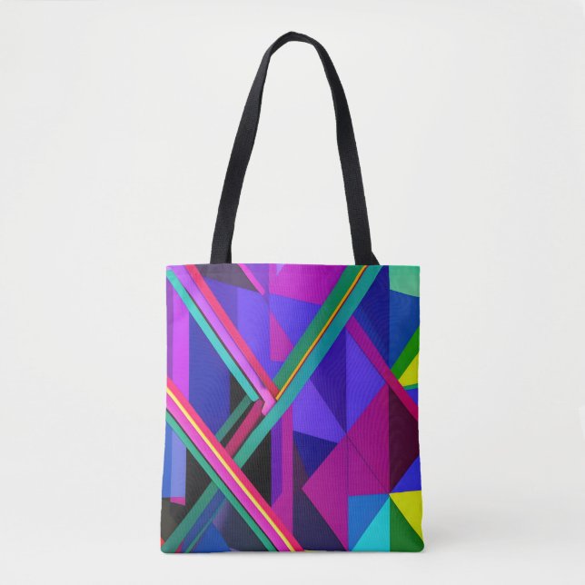 "Metropolis Grid: A Digital Reflection" Tote Bag (Front)