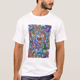 Metropolis-Hand Painted Abstract Watercolor Art T-Shirt
