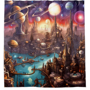 Metropolis I Shower Curtain