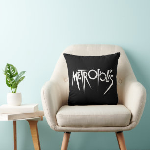 Metropolis movie poster title vintage cinema art f cushion
