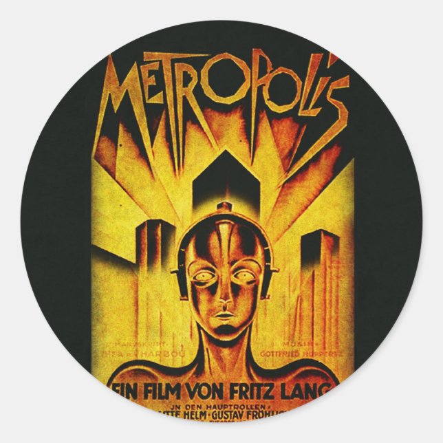 METROPOLIS Original RESTORED Adaptation Classic Round Sticker (Front)