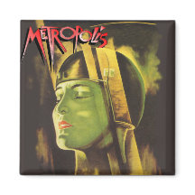 Metropolis square magnet (face in helmet)