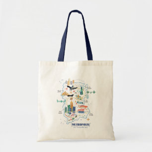 Metropolis Story Book Map Tote Bag