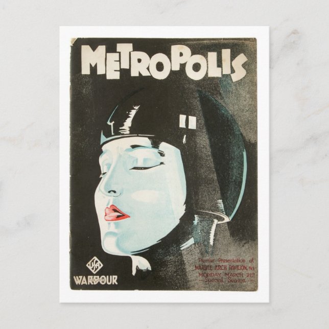 Metropolis Vintage Movie Poster Postcard (Front)