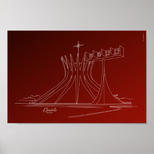 Metropolitan cathedral of Brasilia Poster