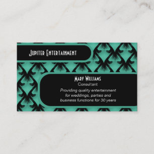 Metropolitan Glam Business Card, Sea Green Business Card