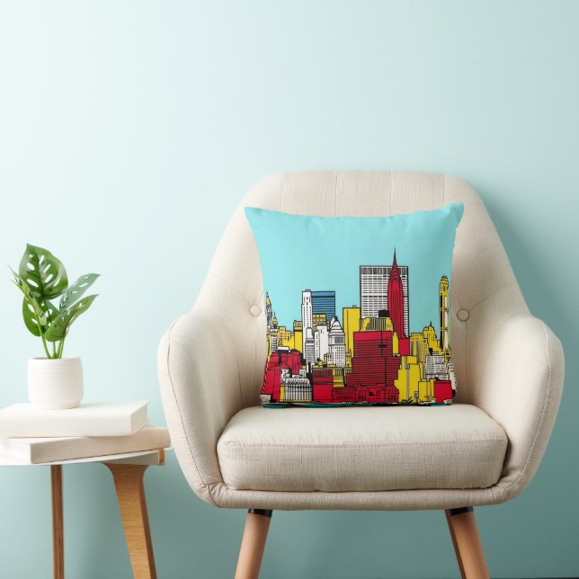 Metropolitan Skyline Urban Architecture Travel Cushion (Chair)