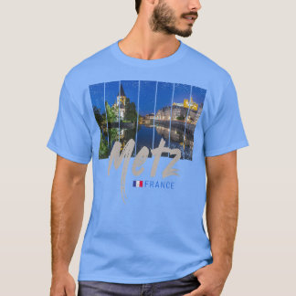 Metz Grand Est France sunset at Night vintage Souv T-Shirt