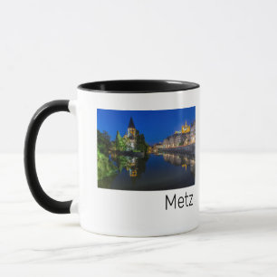Metz Temple Neuf France Night Moselle Souvenir Mug