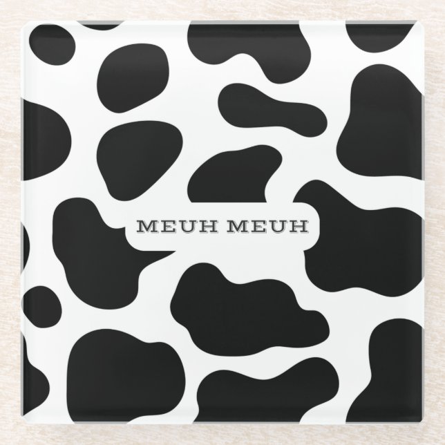 Meuh Meuh Glass Coaster (Front)
