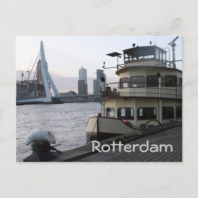 Meuse river, Rotterdam Postcard (Front)