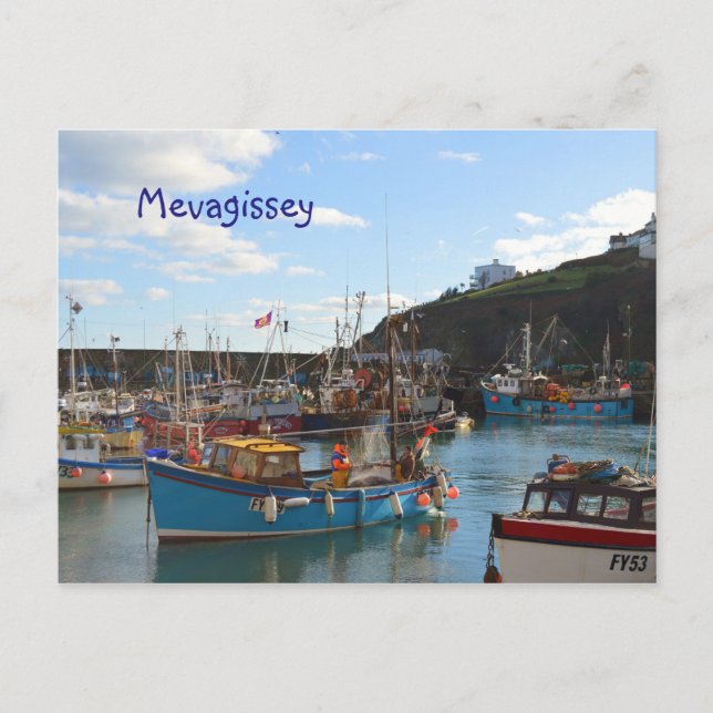 Mevagissey Cornwall England Postcard (Front)
