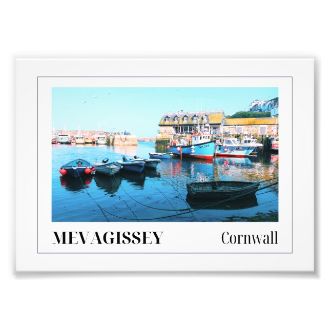 Mevagissey Harbor, Cornwall Photo Print (Front)