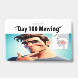 Mewing Card ID Badge