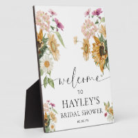 Mews Sunflower Fall Bridal Shower Welcome Sign
