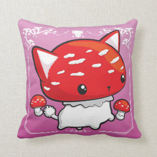 Mewshroom Pillow pink cute cat mushroom