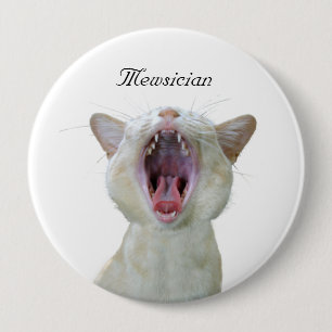 Mewsician 10 Cm Round Badge