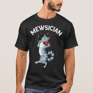 Mewsician fiddle cat violin musician instrument_1 T-Shirt