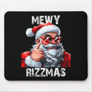 Mewy Rizzmas Christmas Pajamas Santa Claus Funny M Mouse Pad