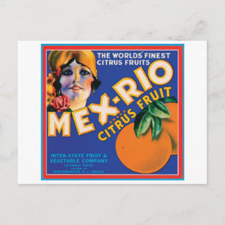 Mex Rio Vintage Crate Label Postcard