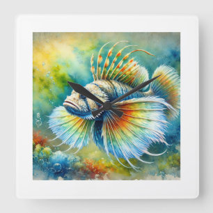 Mexclapique in sunlight 110924AREF145 - Watercolor Square Wall Clock