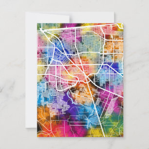 Mexicali Mexico City Map Postcard