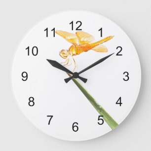 Mexican Amberwing Dragonfly Large Clock