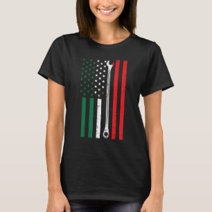 Mexican American Flag Mechanic Key Cinco De Mayo M T-Shirt