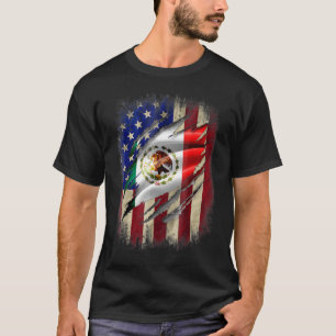 Mexican American Flag Mexican Blood Inside Me T-Shirt