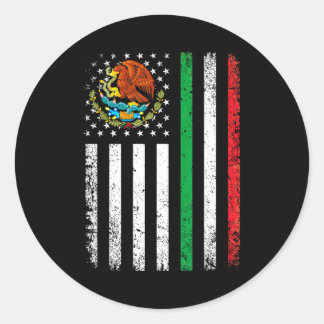 Mexican american flag mexican roots mexico america classic round sticker