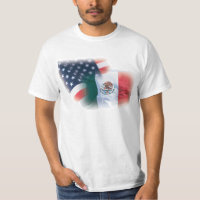Mexican-American Flag t Shirt