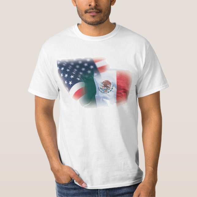 Mexican-American Flag t Shirt (Front)