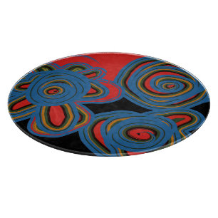 Mexican American Floral Swirl Design  Cutting Board