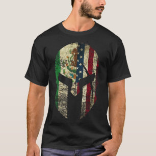 Mexican American Spartan Helmet Chicano Pride T-Shirt