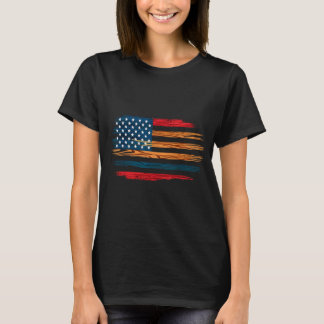 Mexican american usa flag serape cinco de mayo for T-Shirt