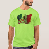 Mexican-American Waving Flag
