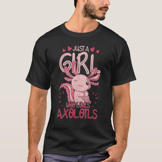 Mexican Amphibian Axolotl  Girls Women Animal Axol T-Shirt (Front)