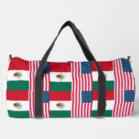 Mexican and American Flags Side by Side