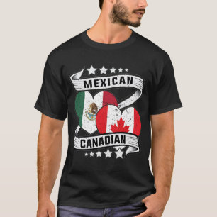 Mexican And Canadian Flag T-Shirt