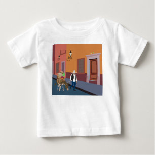Mexican and Donkey in the city Baby T-Shirt