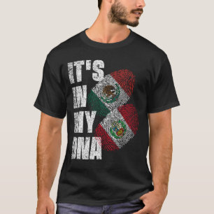 Mexican And Peruvian DNA Mix Heritage Flag T-Shirt
