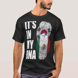 Mexican And South Korean Mix DNA Heritage Flag T-Shirt
