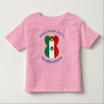Mexican Angel Hanukkah Flag Personalised Girl Toddler T-Shirt<br><div class="desc">Short sleeve girl toddler T-shirt for Hanukkah shows an angel dressed in the Mexican flag. Above,  in blue letters,  add a holiday or occasion and a year in blue letters. Below,  also in blue letters,  is a place for a name. Great for holiday gift.</div>