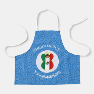 Mexican Angel Hanukkah Flag Personalised Small Apron