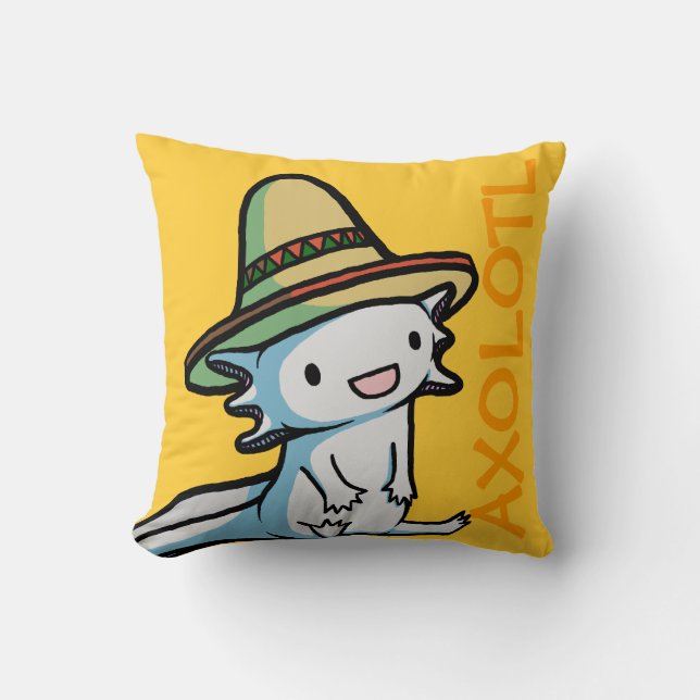 Mexican Axolotl Pillow (Front)