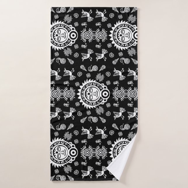 Mexican Aztec Art Home Decor Bath Towel (Bath Towel)
