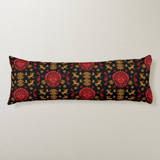 Mexican Aztec Art Home Decor Body Cushion (Front)
