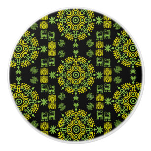 Mexican Aztec Art Home Decor Ceramic Knob