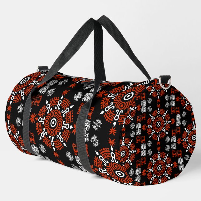 Mexican Aztec Art Home Decor Duffle Bag (Left Corner)