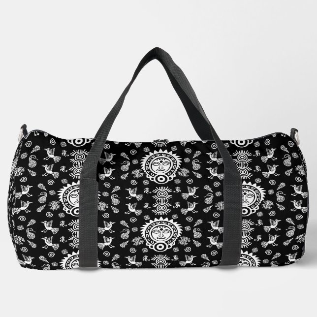 Mexican Aztec Art Home Decor Duffle Bag (Front)